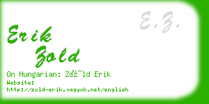 erik zold business card